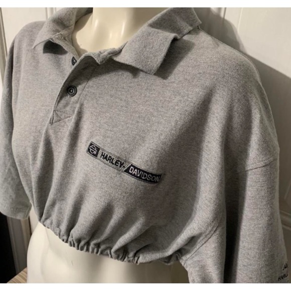 Vintage Harley Davidson women's crop top oversized. - Picture 2 of 4